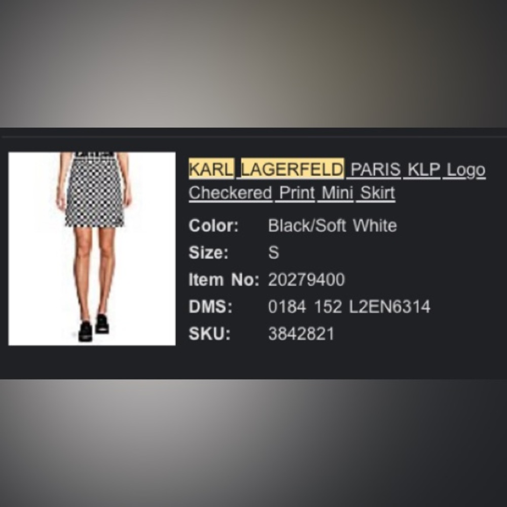 Karl Lagerfield Skirt